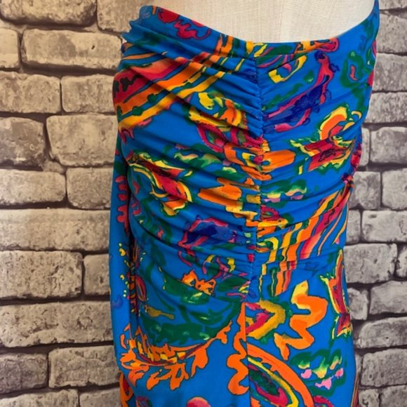 DONATED✨HPx2✨ Ralph Lauren One-Shoulder Multi-colored Dress Size 8 💙💗💛💚 - Picture 6 of 11